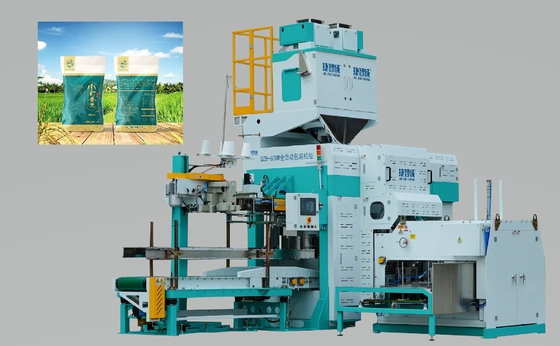 पैलेटाइज़िंग पूरी तरह से स्वचालित चावल पैकिंग मशीन 5.5KW 25kg से 50kg