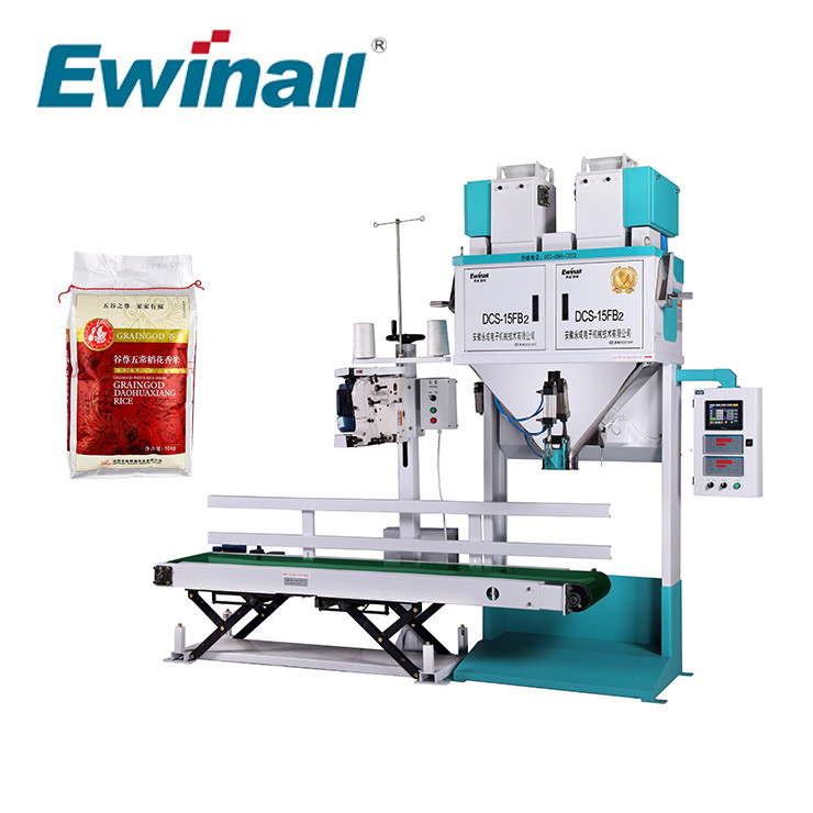 DCS-15FB2 Ewinall कलर स्क्रीन राइस मिल ग्रेन राइस पैकिंग मशीन 2.5kg - 15 Kg